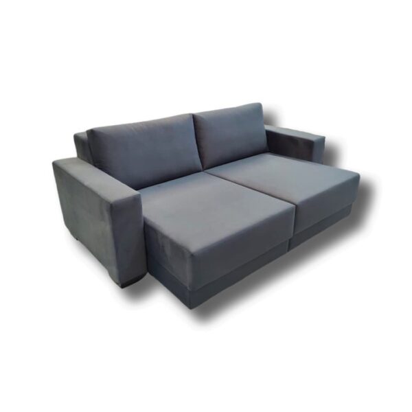 Sofa Barcelona 4 Lug 2,20m Retratil Tecido Veludo cor Graffitte - SOB ENCOMENDA