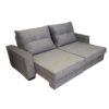 Sofa Londres 4 Lug Tamanho 2,40m Retratil e Reclinavel Veludo cor Cinza - SOB ENCOMENDA