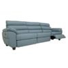 Sofa Eletrico Modelo London Tamanho 303×95 com 3 Modulos Eletrico Automatizado Material Couro 100% Natural Cor Azul Acqua – SOB ENCOMENDA