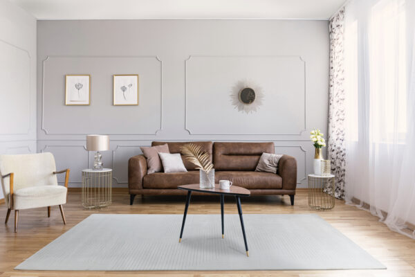 Tapete Liso com Pequenos Detalhes Geometricos Auto Relevo Sofisticato para Sala de TV ou Sala de Jantar (TAMANHOS) - SOB ENCOMENDA