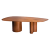 Mesa Sala de Jantar Formato Orgânico Grande Modelo Organic Tamanho 200/220/240/260/274 para 8 a 12 Lugares Resistente Base e Tampo de Madeira Natural - SOB ENCOMENDA