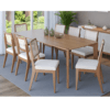 Jogo Sala de Jantar (1) Mesa Tamanho 220x100 + (8) Cadeiras Modelo Hard/Seg para 8 Lugares cor Madeira Natural - SOB ENCOMENDA
