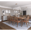 Jogo Sala de Jantar (1) Mesa Tamanho 180x90 + (6) Cadeiras + (1) Buffet Tamanho 189x50 Modelo Hard/Seg para 6 Lugares cor Madeira Natural - SOB ENCOMENDA