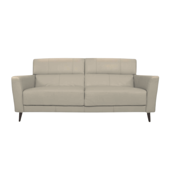 Sofa Living Modelo Zurik Tamanho 200×87 com 3 Lugares Material Couro 100% Natural Cor Bege Cru Soft – SOB ENCOMENDA