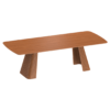 Mesa Sala de Jantar Retangular Grande Modelo Brescia Tamanho 274/300/320 para 10 a 14 Lugares Resistente Base de Madeira Natural com Tampo Madeira Natural Nogueira - SOB ENCOMENDA