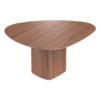 Mesa Sala de Jantar Formato Organico Pedra Tamanho 150/160/170 para 6 a 8 Lugares Resistente Base de Madeira Natural e Tampo Madeira Natural Nogueira - SOB ENCOMENDA