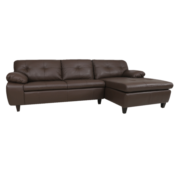 Sofá com Chaise Sala Living Modelo Acapulco Tamanho 240/285 com 3 ou 5 Lugares Material Couro 100% Natural (CORES) - SOB ENCOMENDA