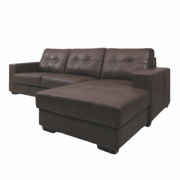 Sofá Living com Chaise Modelo Argo Tamanho 250/290 com 4 a 5 Lugares Material Couro 100% Natural (CORES) – SOB ENCOMENDA